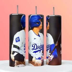 Shohei Ohtani Dodgers 50 50 MLB Sports 20 Ounce Skinny Straight Tumbler